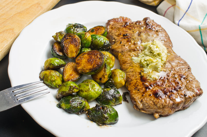 Steak and brussel sprouts