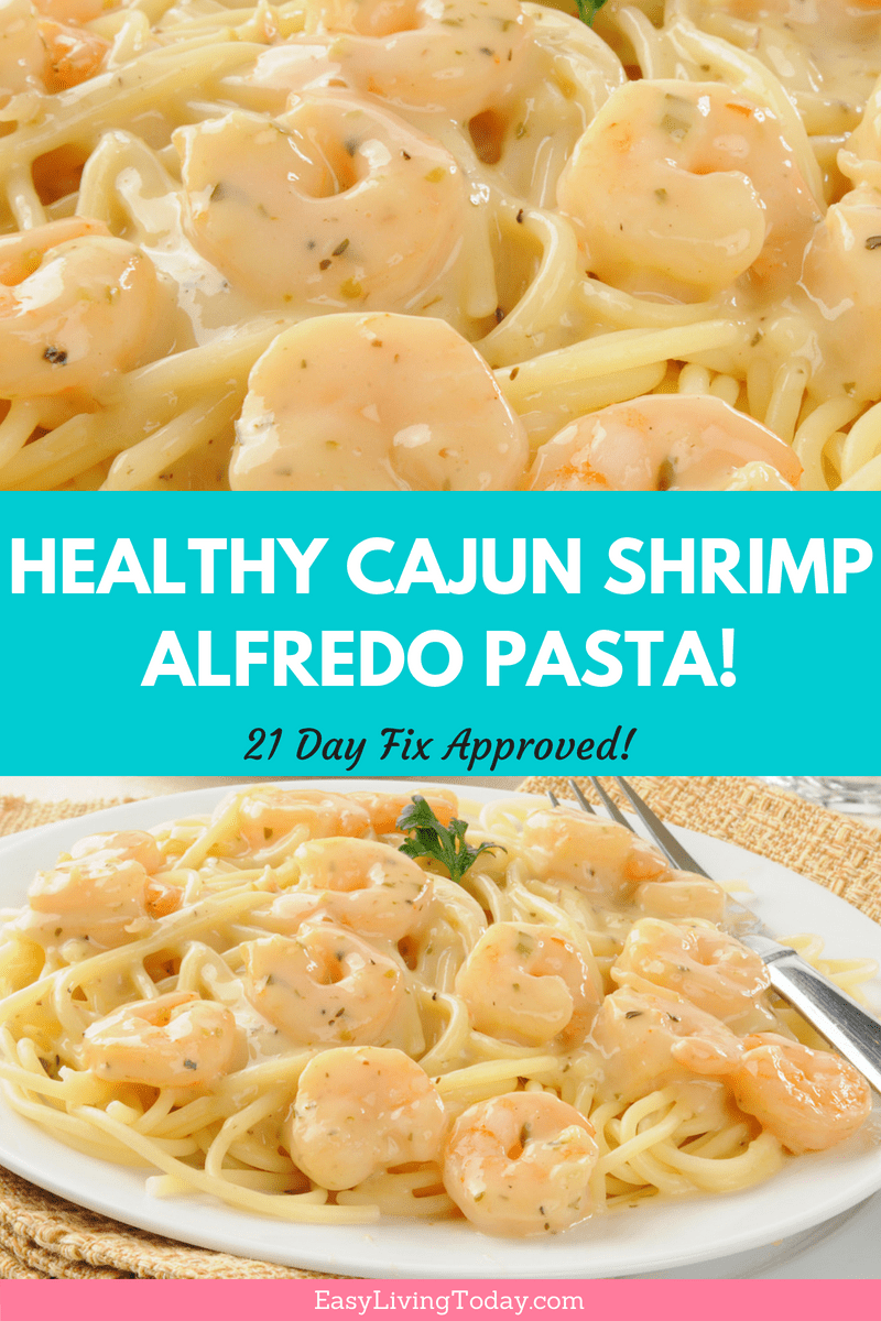 This easy and healthy cajun shrimp pasta recipe is the answer to your fit life prayers! It's so good and creamy plus it's 21 day fix approved