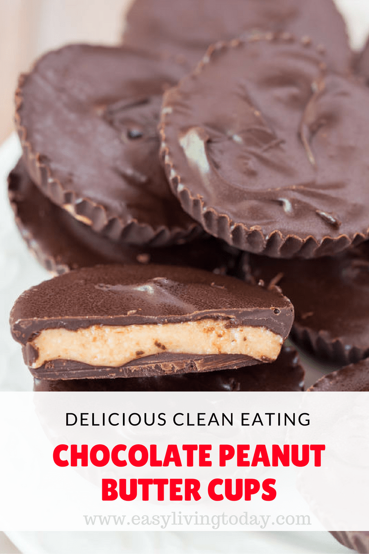 These clean eating chocolate peanut butter cups are AMAZING! If you love reese's cups, you have to try this healthy version! So good!