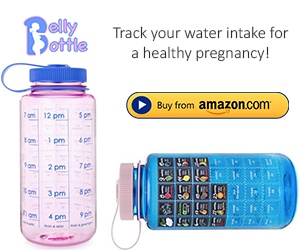 Belly Bottle Pregnancy Gifts Water Bottle Intake Tracker with Weekly Stickers Calendar Journal a Pregnancy Must Haves Essentials for Healthy Pregnancy Nutrition (blue)