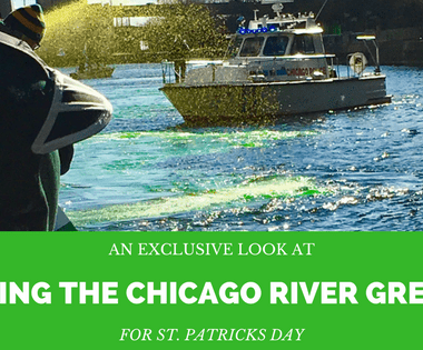 Dyeing the Chicago River Green banner