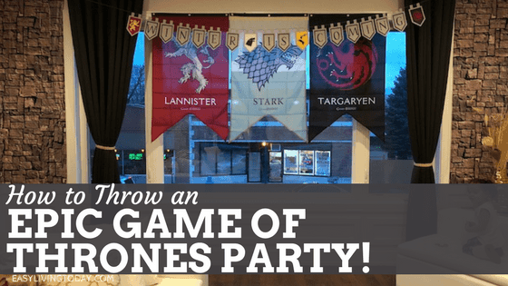 Awyjcas Game of Thrones banner Happy Birthday Party Supplies Decorations 