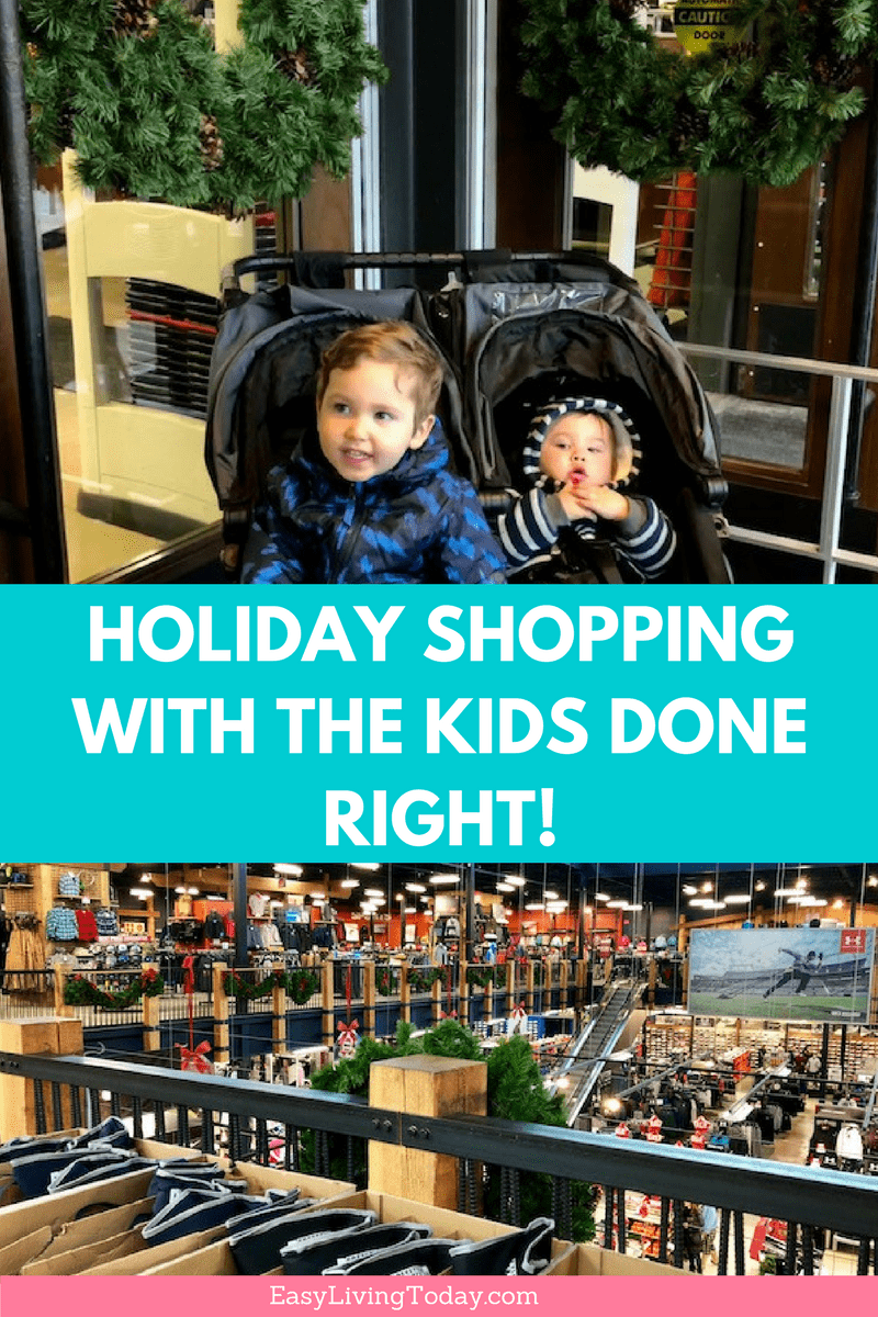 Doing some holiday shopping but have the kids in tow? These are the top tips to keep them happy and entertained while you shop. Plus, the top 3 gift ideas for this holiday season! #dickssportinggoods #holidayshopping #2under2 #twoundertwo
