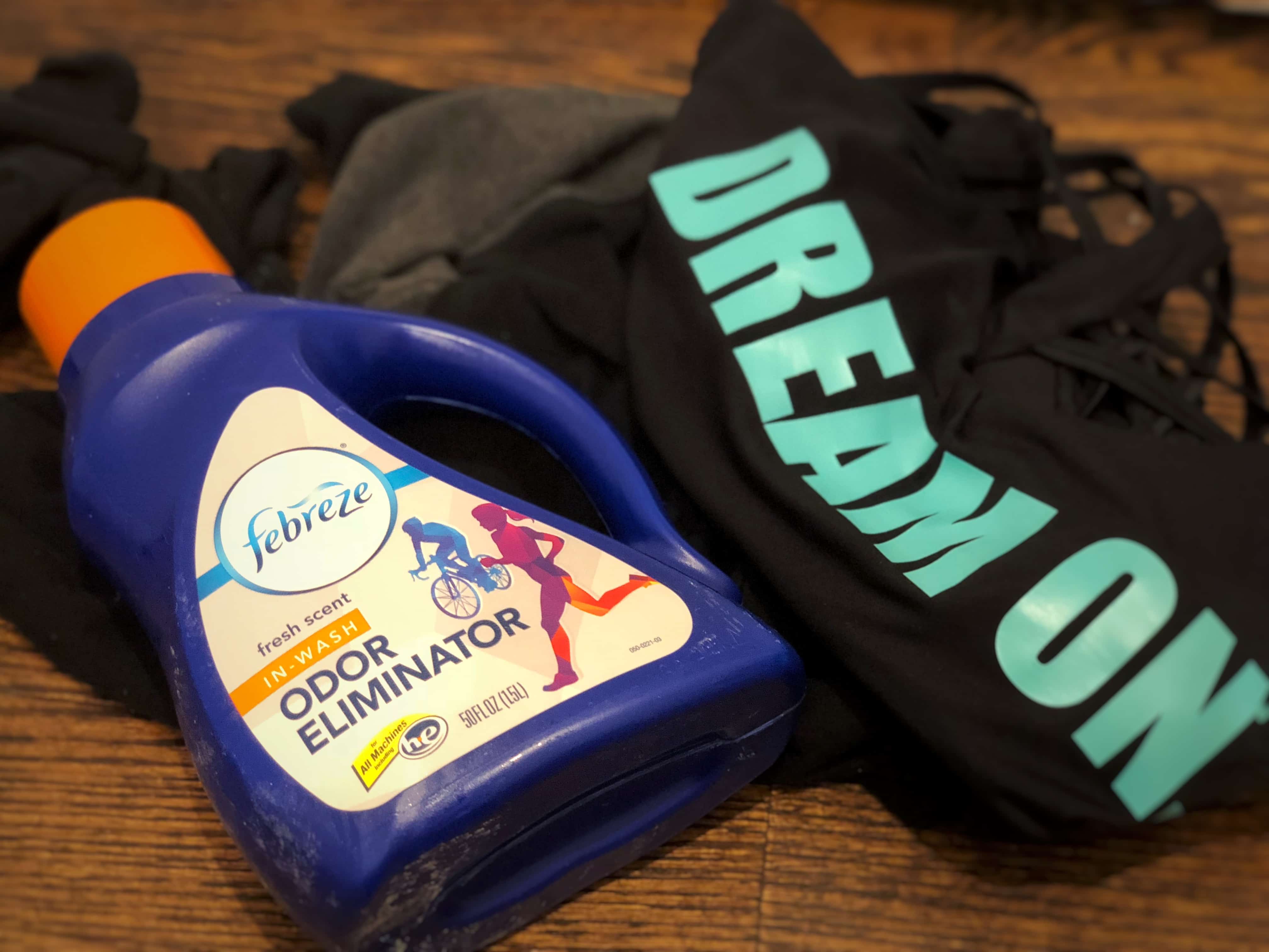Exercise with the Kids febreze in wash odor eliminator