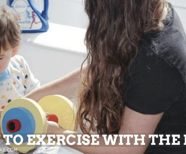 exercise with the kids banner
