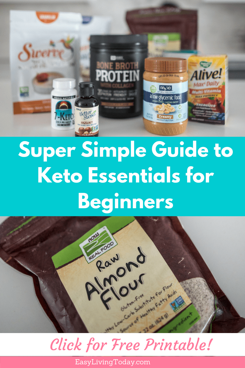 These keto essentials will help you avoid the keto flu and stay on track while on the ketogenic diet. Click for a free shopping list of the best products to stock up on while on keto! #ketogenicdiet #keto #ketoshoppinglist