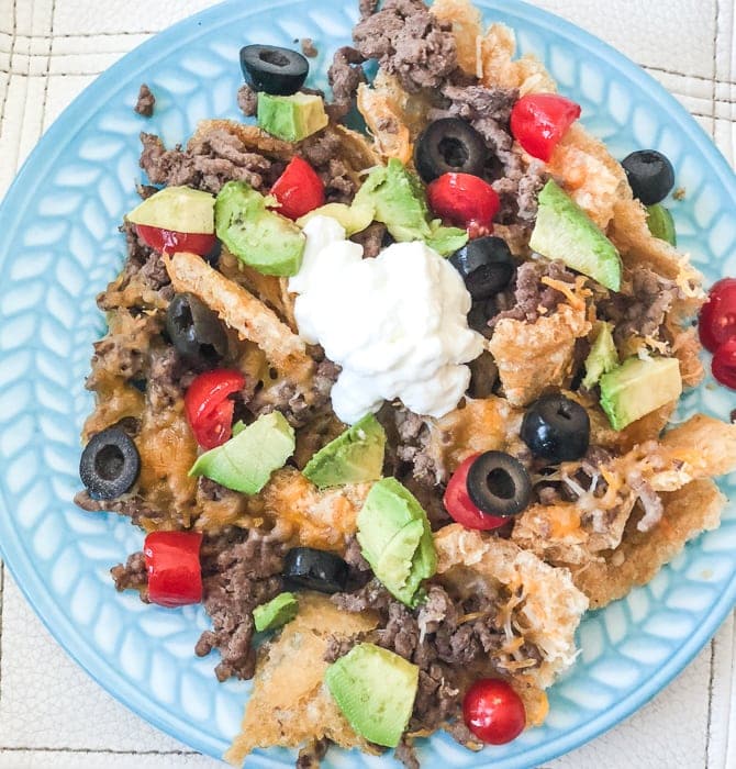 pork rinds keto nachos snack lunch easy