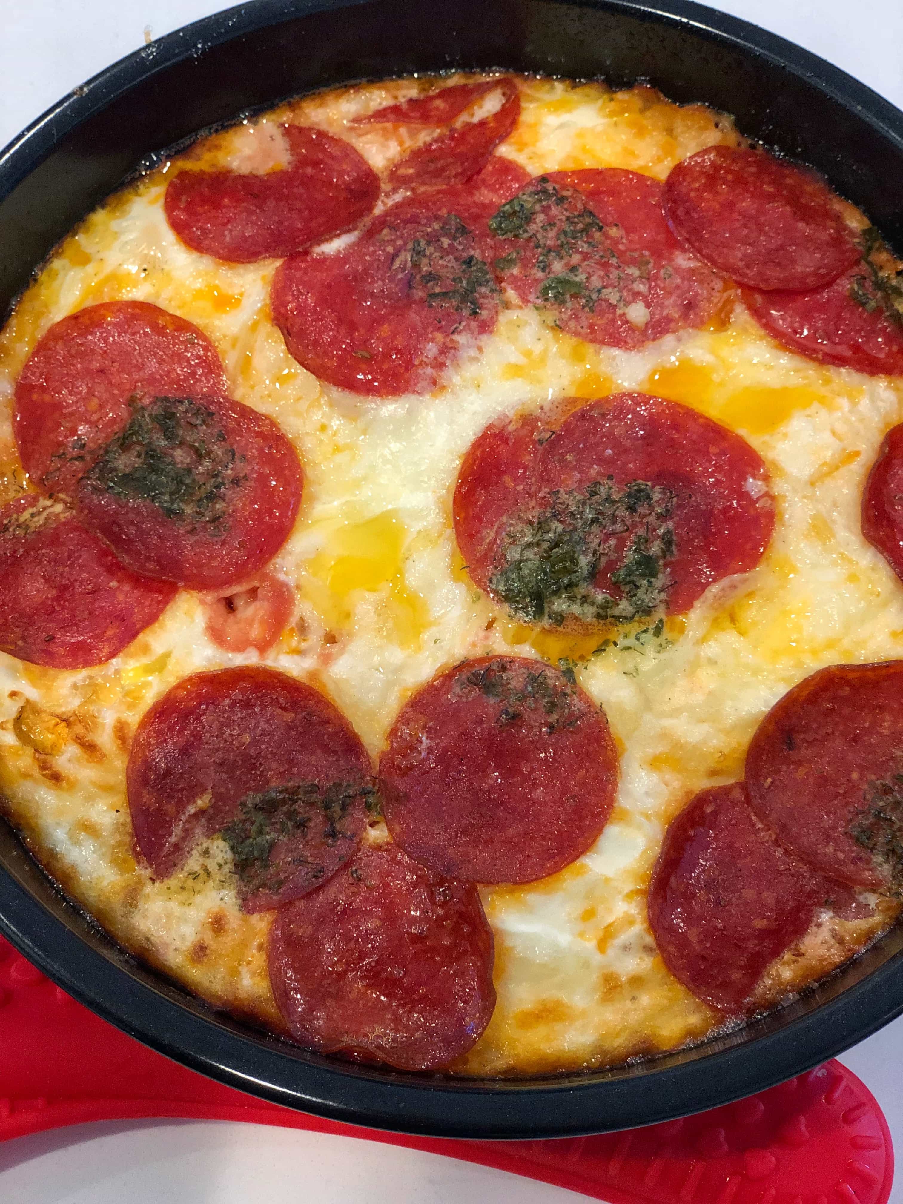 pizza eggs bake keto breakfast recipe