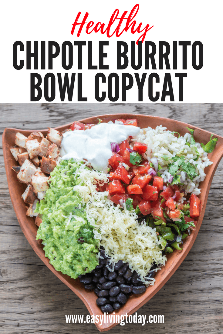 healthy chicken burrito bowl recipe Chipotle meal prep