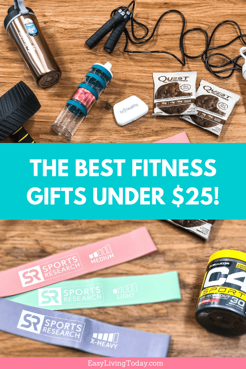 Don't know what to get the fitness lovers on your list? These 9 fitness gifts are not only affordable (under $25), but any fitness addict will love them! You can make a gift basket out of several items or give them as is, perfect for the fit mom or fit women on your list. #fitness #fitfam #christmasshopping #holidaygiftguide