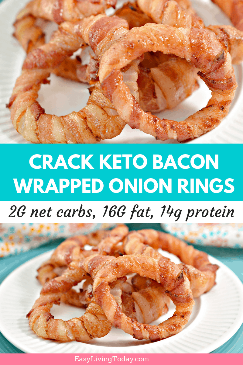 keto bacon wrapped onion rings easy pin