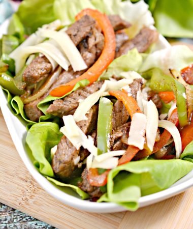 Keto Philly Cheesesteak lettuce wrap