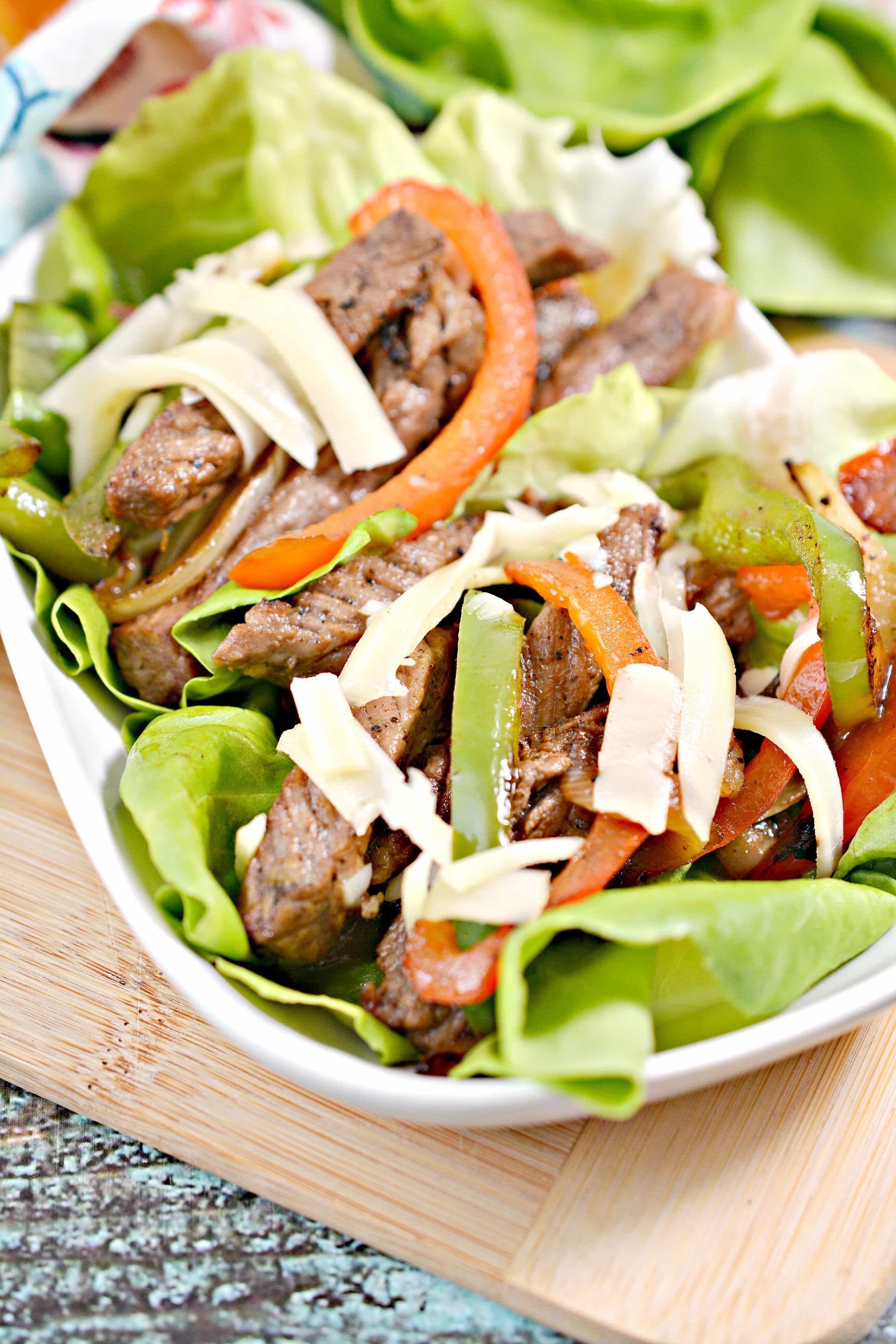 Keto Philly Cheesesteak Lettuce Wraps Recipe