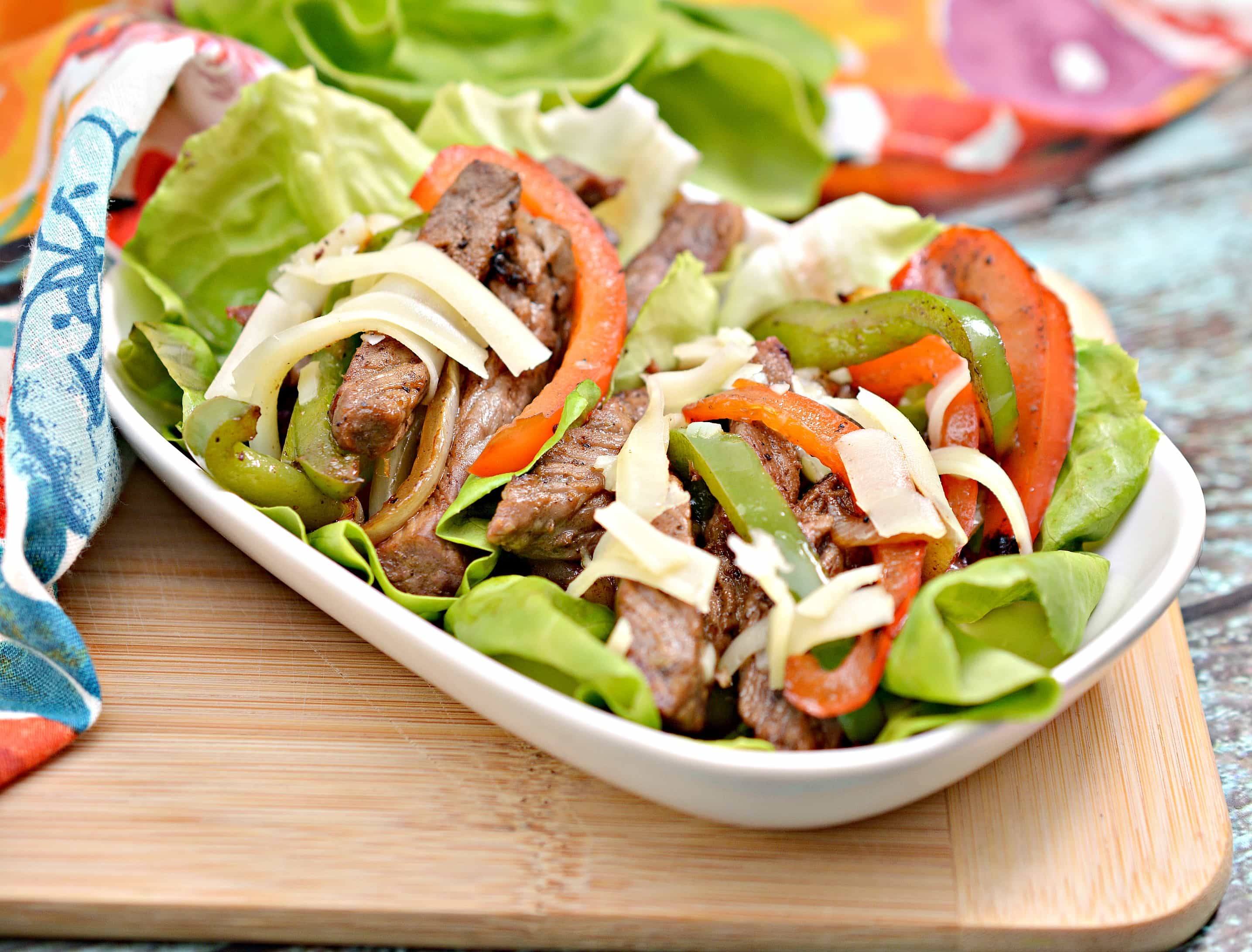 Keto Philly Cheesesteak lettuce wrap