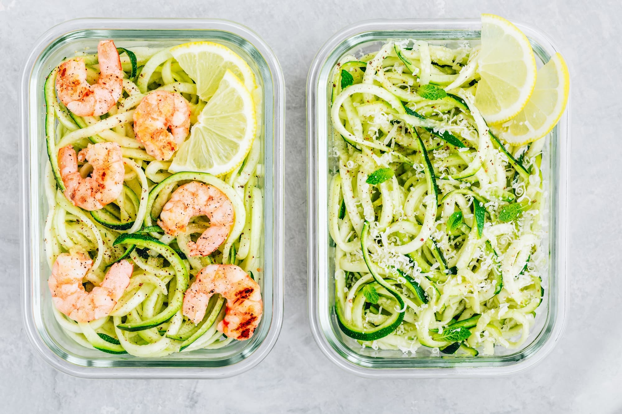 keto shrimp scampi pasta recipe meal prep