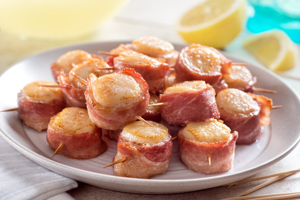 keto Bacon wrapped scallops