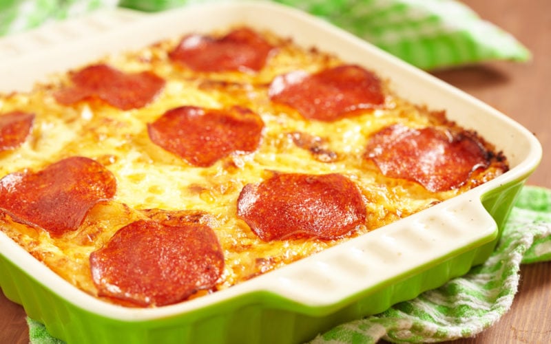 Chicago Style Keto Pizza Casserole