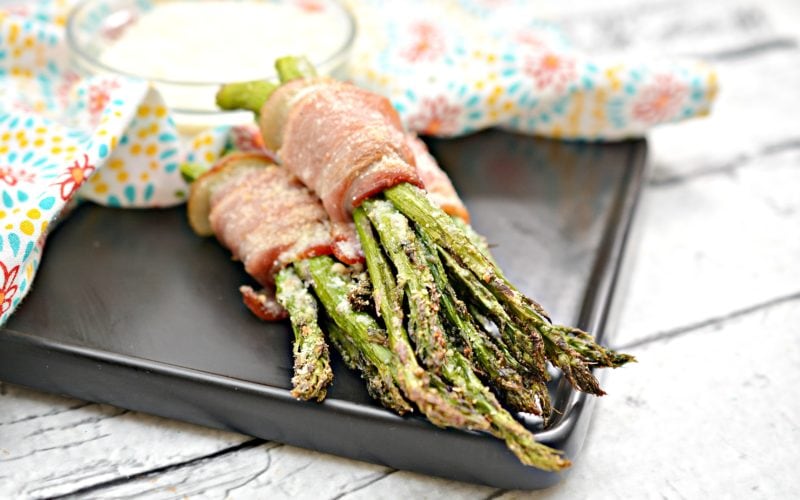 Air Fryer Keto Bacon Wrapped Asparagus