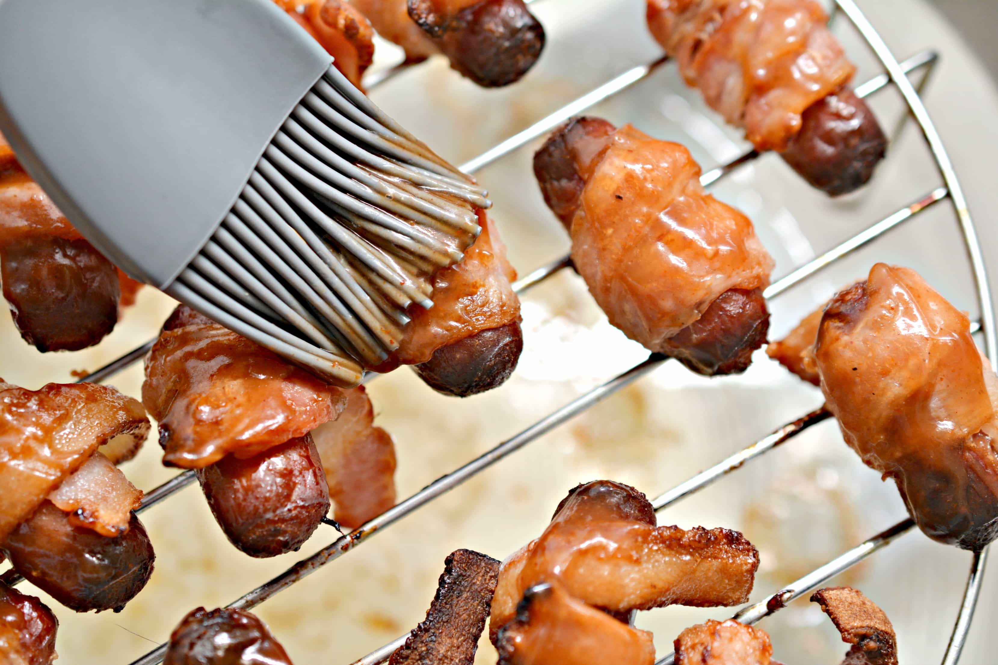 Air Fryer Keto Bacon Wrapped Sausages 2