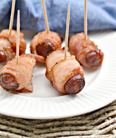 Air Fryer Keto Bacon Wrapped Sausages 2