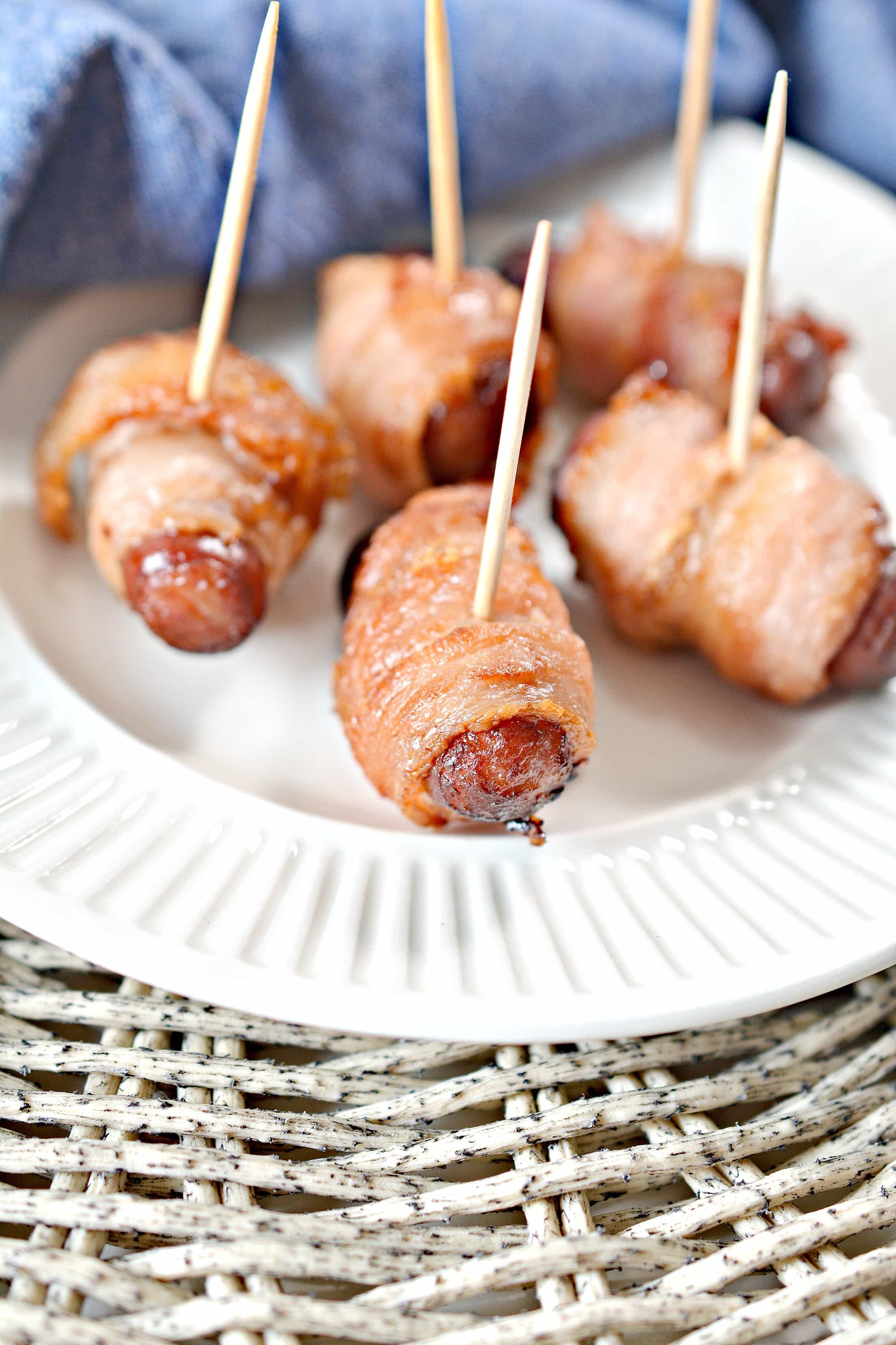 Air Fryer Keto Bacon Wrapped Sausages 2