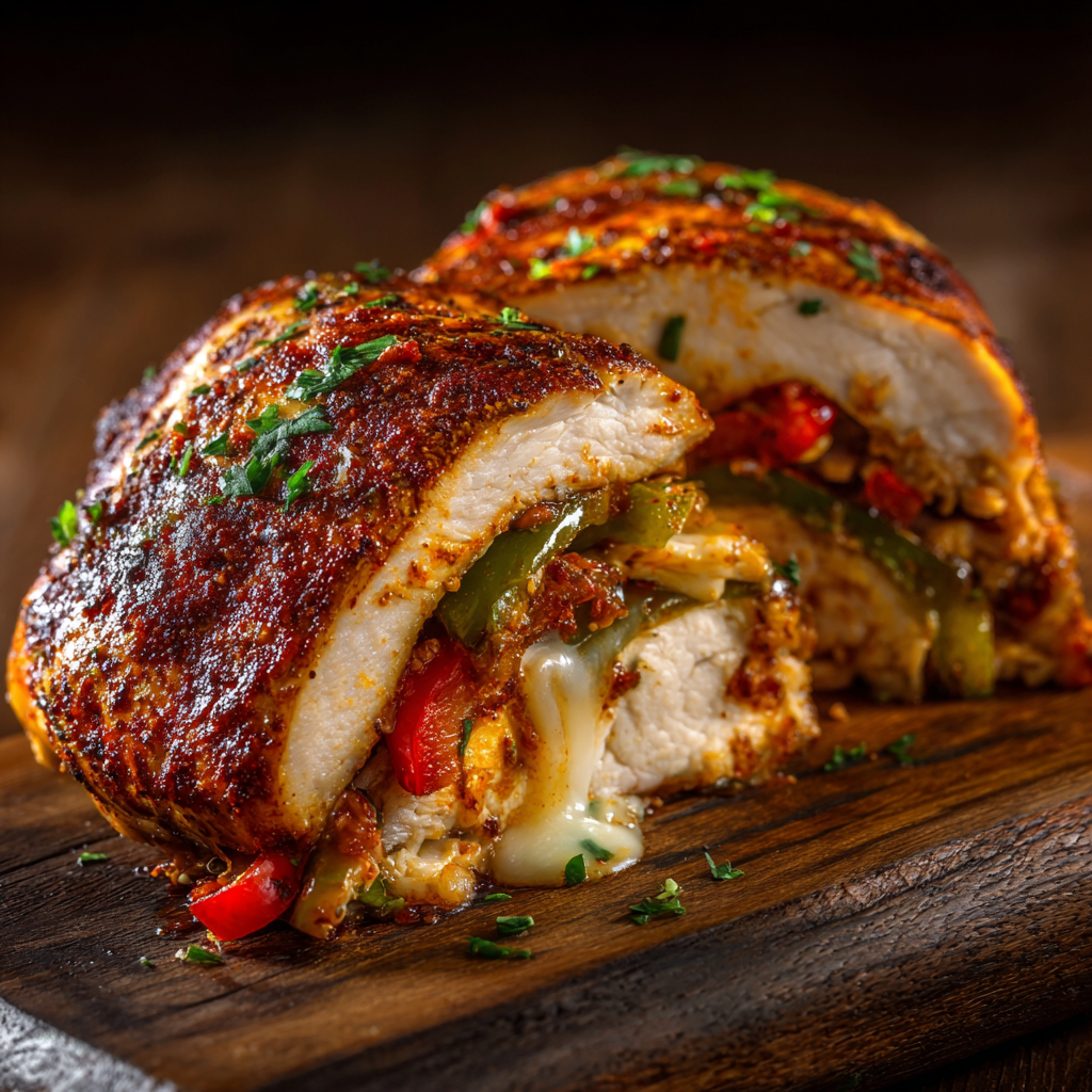 fajita stuffed chicken healthy recipe