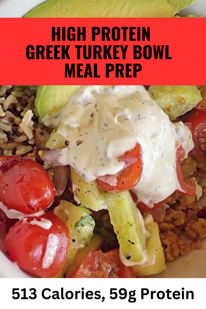 Healthy Ground Turkey Greek Bowl Recipe for Weight Loss